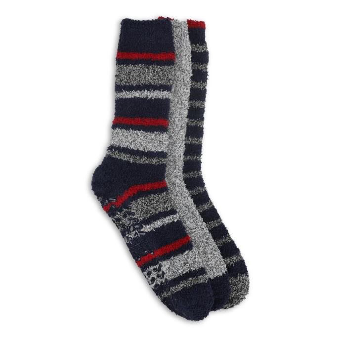 totes® Mens 3 Pack Supersoft Cosy Socks Navy Mix